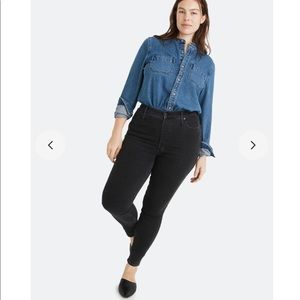 Madewell Black 10” High Rise Skinny Jeans